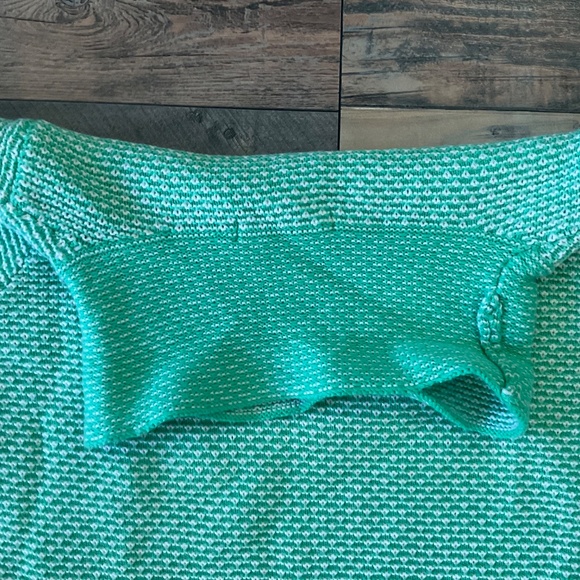 BODEN Audrey Mock Neck Waffle Knit Wool Blend Wide Sleeve Sweater Size 8 - Picture 8 of 12